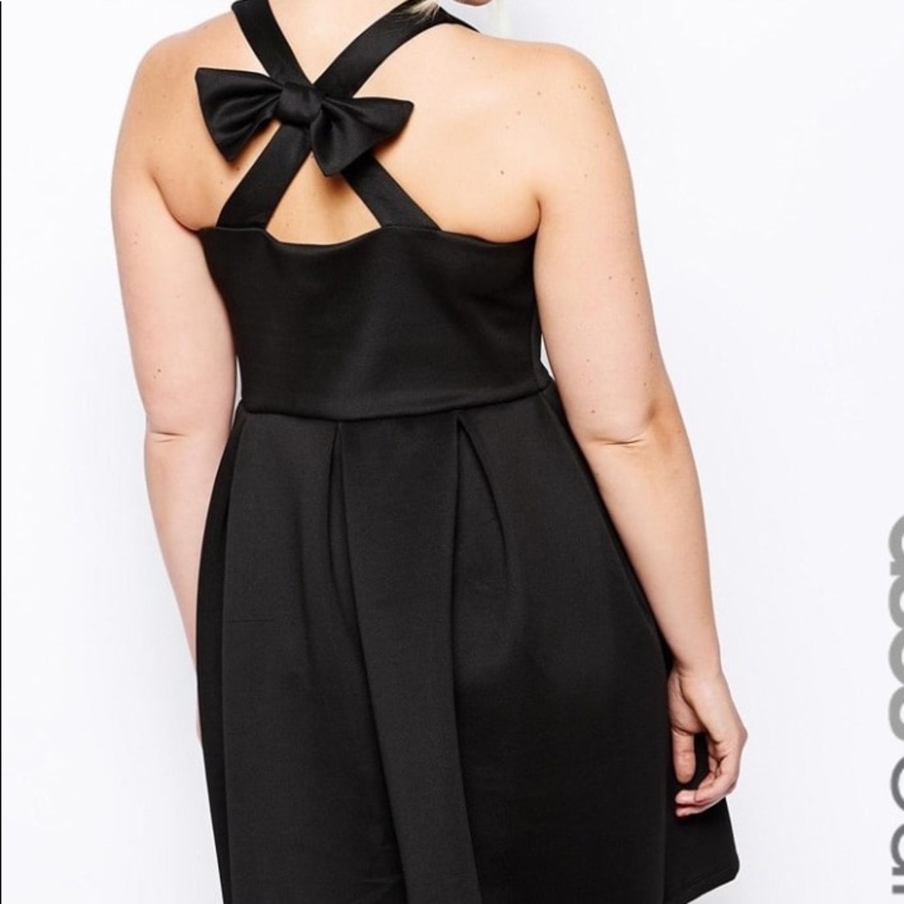 Black dress with bow back